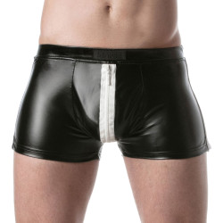 LEADER Short avec zip BRUT Noir-Blanc